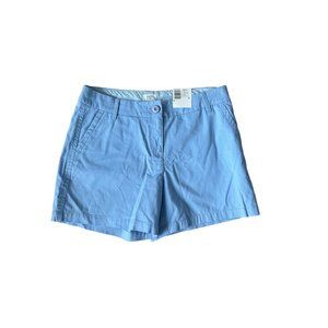 CROWN & IVY Caroline Blue Cotton Blend Shorts Size 8 NEW